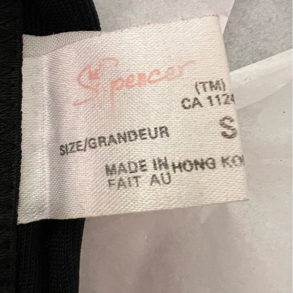 EUC VTG 90s black lace rainbow glitter bustier sz small Spencer 32A - Picture 12 of 12